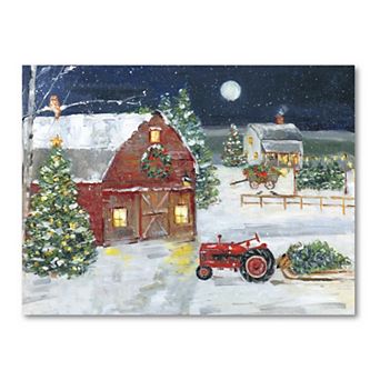 COURTSIDE MARKET Homestead Holiday Canvas Wall Art