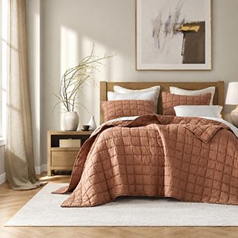 Harbor House French Flax Linen 3 pc Quilt Set