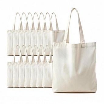 Heavy Duty Durable Canvas Tote Bag Machine Washable Reusable Grocery Shopping Beach Diaper Book Bag