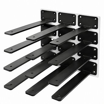 12 Pack 10 Inch L Shelf Brackets Heavy Duty Steel Rustic Industrial Support