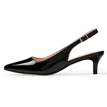 Women's Closed-Toe Slingback Low Pumps