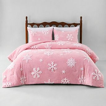Christmas Queen Comforter Set ,Snowflake Quilt Queen Size,with 1 Comforter 90 x 90 & 2 Pillowcases