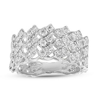 Heirloom Treasures Sterling Silver 1 1/2 Carat T.W. Interwoven Lab-Grown Diamond Ring