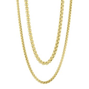 Steel Nation Men's Ion-Plated Stainless Steel Chain Set