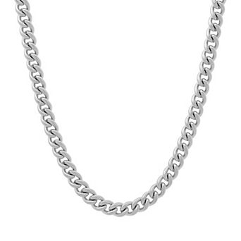 Steel Nation Men's Stainless Steel Curb Chain Necklace