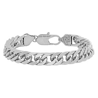 Steel Nation Men's Stainless Steel Polished Curb Link Bracelet
