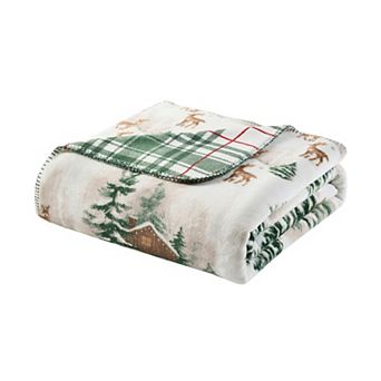 Hallmark Reversible Plush Holiday Throw Blanket