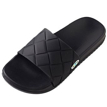Roxoni Men's Casual Comfort Breathable Denim Open Toe House Slipper