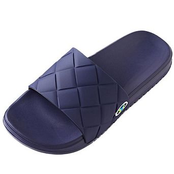 Roxoni Men's Casual Comfort Breathable Denim Open Toe House Slipper