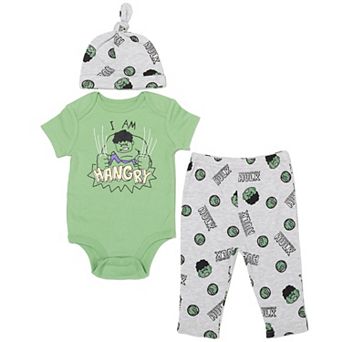 Marvel Avengers Bodysuit Pants and Hat Set