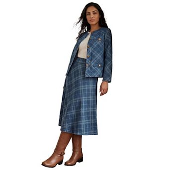 Jessica London Women's Plus Size Stretch Denim Lady Jacket
