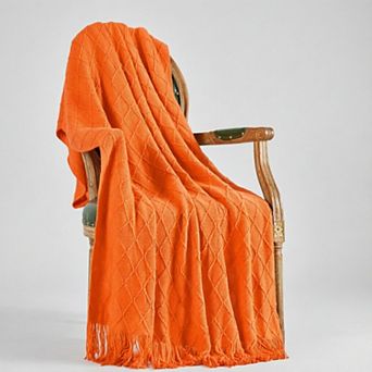 Knitted Throw Blanket for Couch and Bed,50"x60" ,Fall Halloween Decor,Living Room Home Decor Knitted