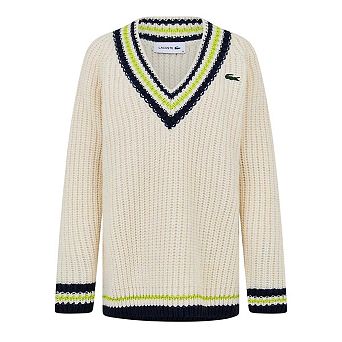 Lacoste Womens/Ladies ed V Neck Relaxed Fit Sweater Top