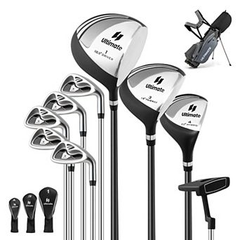 Costway Men's Complete Golf Clubs Package Set 10 pc Includes Alloy Driver