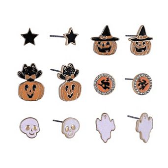 Hallmark Halloween 6 pk Festive Stud Earrings