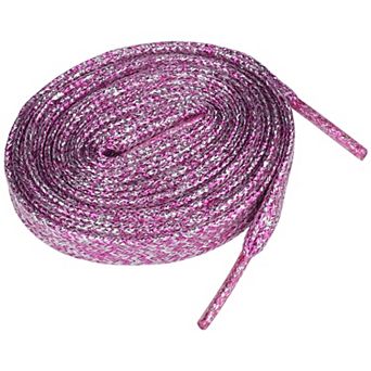 Women's Glitter Sparkling Flat Colorful Shoelaces 1 Pair for Sneakers 51.18"