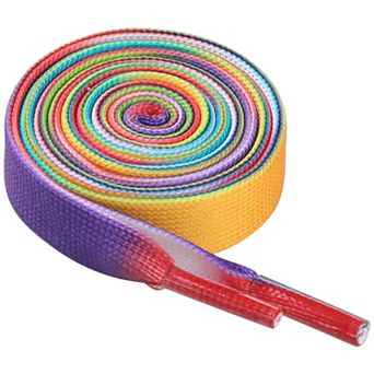 2 Pairs Flat Wide Shoelaces Gradient Shoe Laces for Sneakers 55.12"