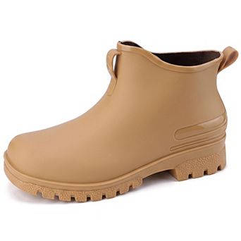 Women's Non Slip Chunky Heels Waterproof Ankle Rain Boots