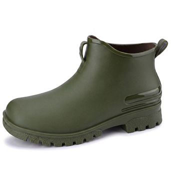 Women's Non Slip Chunky Heels Waterproof Ankle Rain Boots