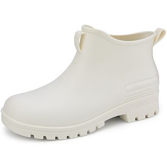 Women's Non Slip Chunky Heels Waterproof Ankle Rain Boots