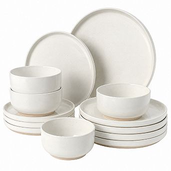 12 pc Ceramic Dinnerware Set For 4 Scratch Resistant Dishwasher Safe Microwave Safe
