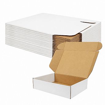 20 Pack White Corrugated Shipping Boxes Recyclable Mailing Storage DIY Gift Boxes