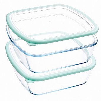 2 Pack Square Tempered Glass Baking Dishes With Lids Oven Safe