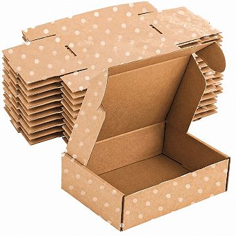 25 Pack Small Corrugated Cardboard Shipping Boxes No Tool Assembly Sturdy Gift Craft Mailers
