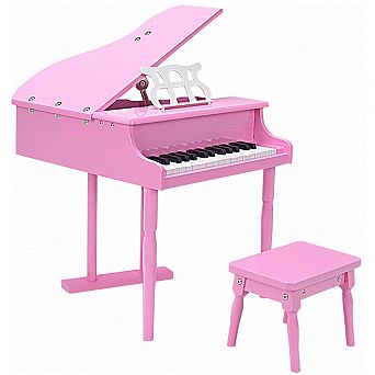 Costway 30 key Childs Toy Grand Baby Piano w/ Kids Bench Wood