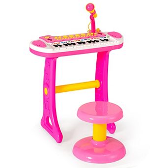 Costway 31 Key Kids Piano Keyboard Toy Toddler Musical Instrument w/ Microphone
