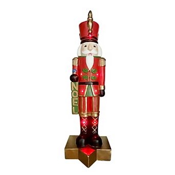Fraser Hill Farm 3-ft. LED Flat Back Nutcracker Soldier Decor
