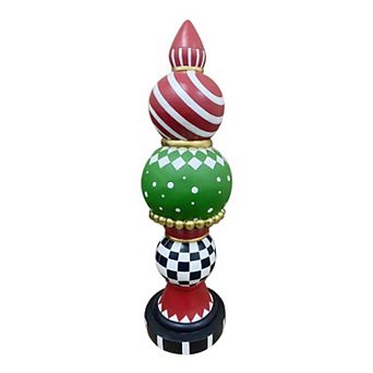 Fraser Hill Farm 3.9-ft. Fancy Christmas Finial Outdoor Decor