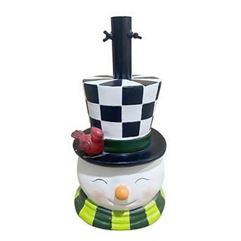 Fraser Hill Farm Happy Snowman Christmas Tree Stand for Artificial Trees 7.5-ft. & Under