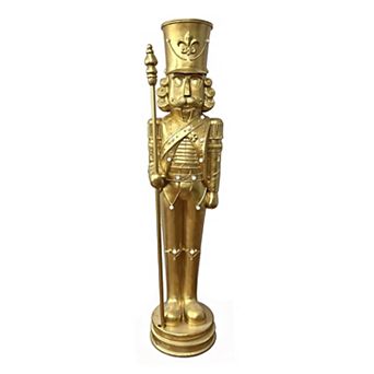 Fraser Hill Farm 5.1-ft. Resin Nutcracker Statue with Scepter & LED Lights