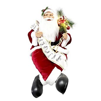 Fraser Hill Farm 35-Inch Animated Musical Sitting Santa Claus