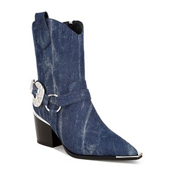 London Rag Melrose Buckle Detail Women's Pointed Toe Ankle Boots