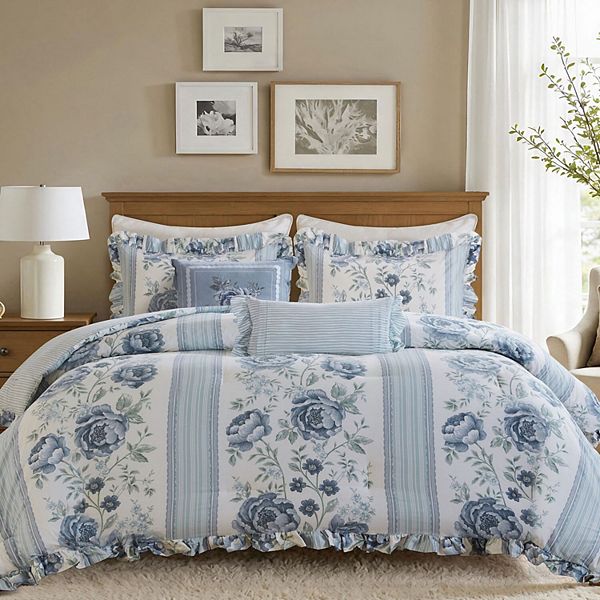 Madison Park Sarina 5 pc Ruffled Cotton Comforter Set