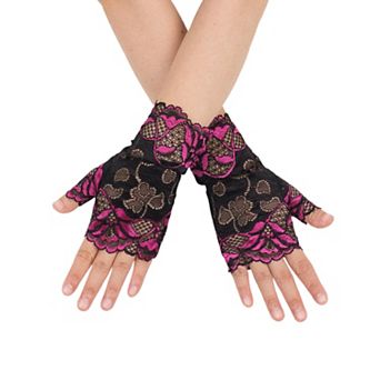 Women's Short Lace Fingerless Gloves Summer Gloves Cycling Dance