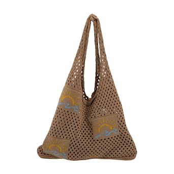 Crochet Flower Tote Bag Aesthetic Knit Shoulder Purse
