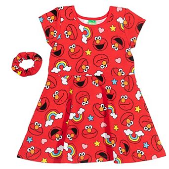 Sesame Street 2 pc Skater Dress and Scrunchie Set
