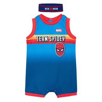 Marvel Spider-Man Basketball Romper and Headband Set
