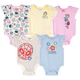 Marvel Comics 5-Pack One Piece Bodysuits