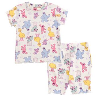 Sesame Street 2 pc Tee and Bike Shorts Set