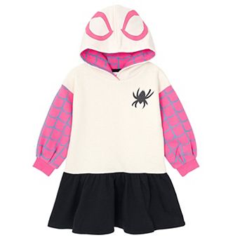 Marvel Spider-Verse Cosplay Fleece Hooded Dress