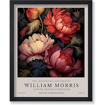 Botanical Floral Print Wall Art, Textile Pattern & Flower Design Décor