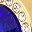 Gold Tone Blue