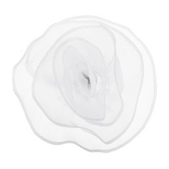 6.7'' Large Satin Fabric Flower Brooch for Women, Organza Elegant