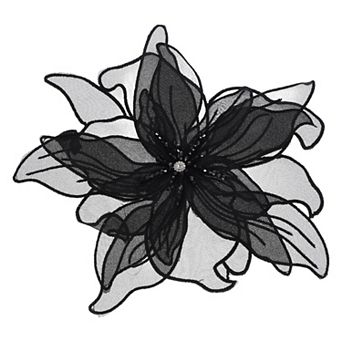 1 pc Large Satin Fabric Flower Brooch Women Organza Elegant