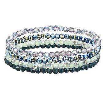 4 pc Bohemian Stackable Bead Bracelets Multi-Layer for Women Elegant Jewelry