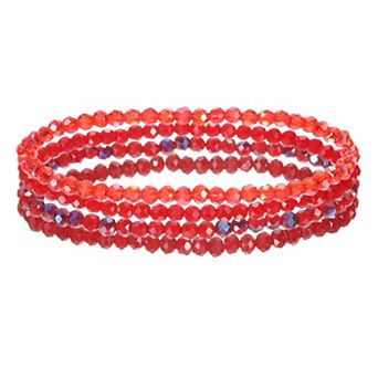 4 pc Bohemian Stackable Bead Bracelets Multi-Layer for Women Elegant Jewelry